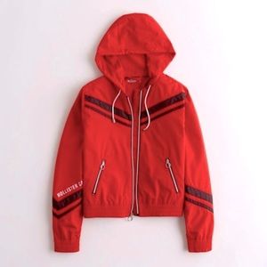 Hollister Red and Black Jacket Windbreaker